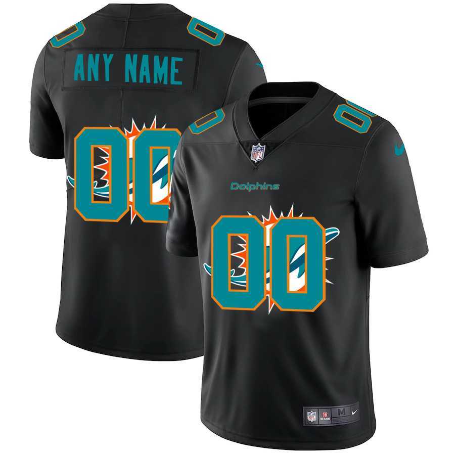 Nike Miami Dolphins Customized Men's Team Logo Dual Overlap Limited Jersey Black,We sell and wholesale Nike Miami Dolphins Customized Men's Team Logo Dual Overlap Limited Jersey Black on line form chian!